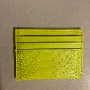 Neon green cardholder